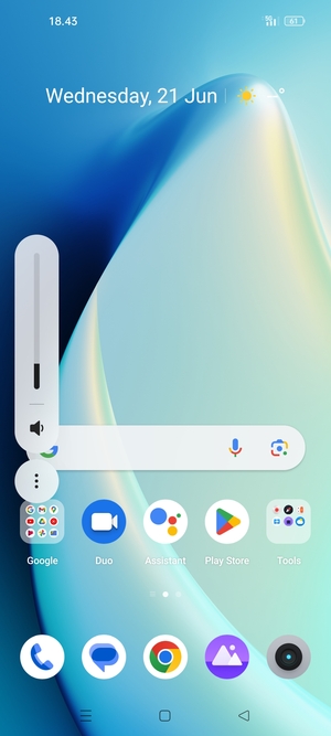Continue to press to take the volume down to the required level