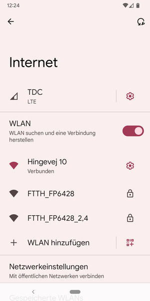 Wählen Sie das Wireless-Netzwerk, zu dem Sie eine Verbindung herstellen möchten