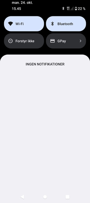 Aktiver topmenuen igen