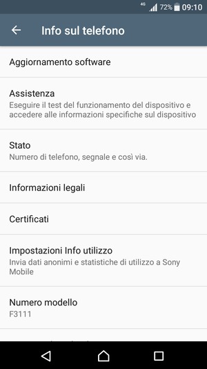 Seleziona Aggiornamento software
