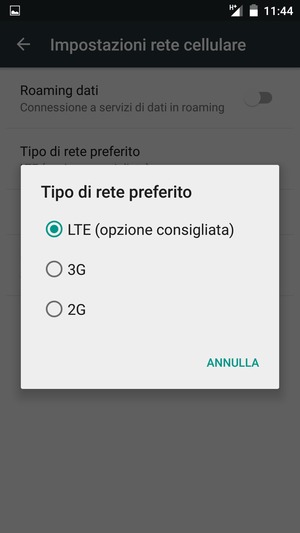 Seleziona la tua opzione preferita