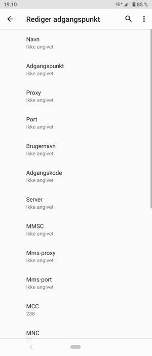 Indtast internet-oplysninger