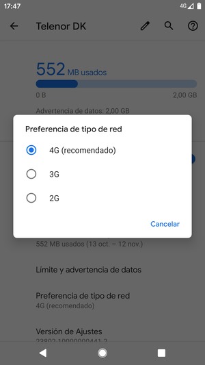 Seleccione la opción deseada