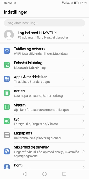 Vælg Trådløs og netværk