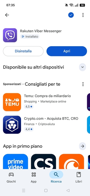 Seleziona Apri
