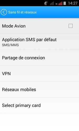 Sélectionnez Réseaux mobiles