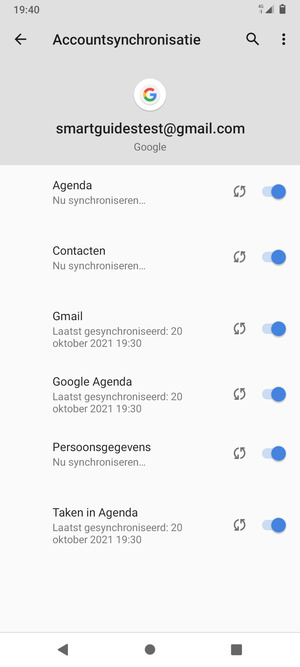 Uw gegevens worden gesynchroniseerd