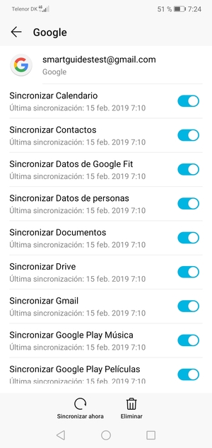 Seleccione Sincronizar ahora