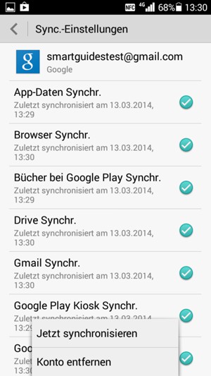 Wählen Sie Jetzt
synchronisieren