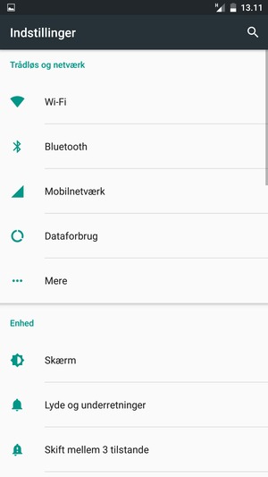 Vælg Mobilnetværk