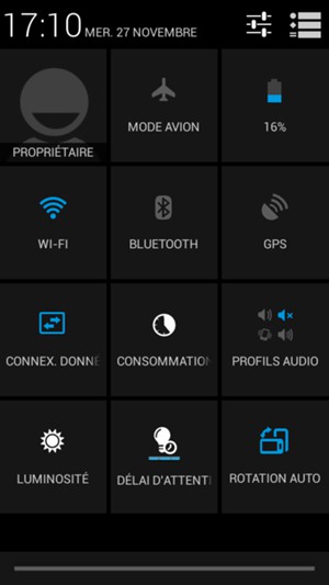 Sélectionnez WI-FI pour le désactiver