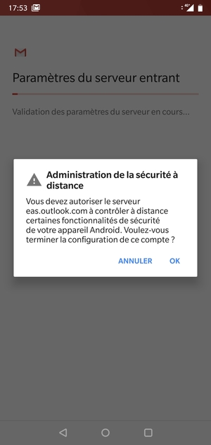 Sélectionnez OK