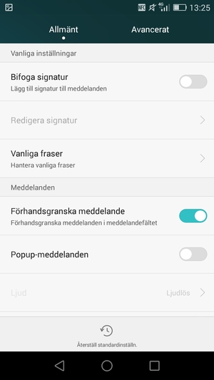 Välj Avancerat