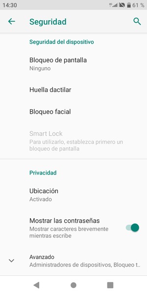 Desplácese y seleccione Ubicación
