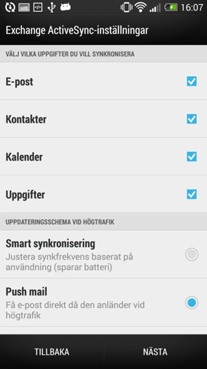 Välj NÄSTA