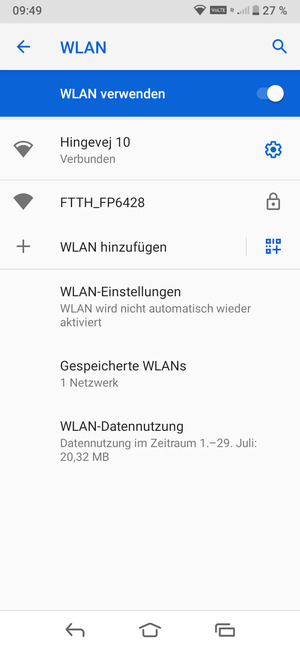 Sie sind nun mit dem WLAN-Netzwerk verbunden