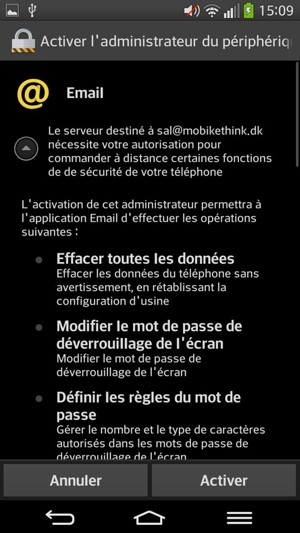 Sélectionnez Activer