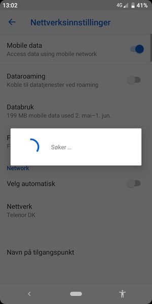 Vent til søket er ferdig