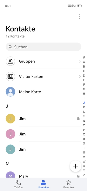 Wählen Sie die Menü-Taste