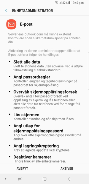Velg AKTIVER