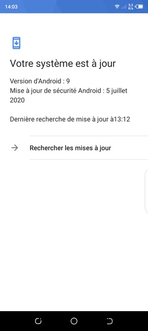Sélectionnez Rechercher les mises à jour
