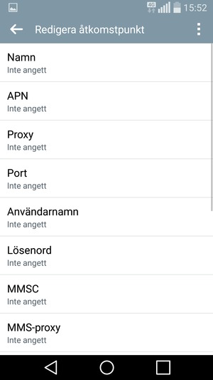 Ange internetinformation