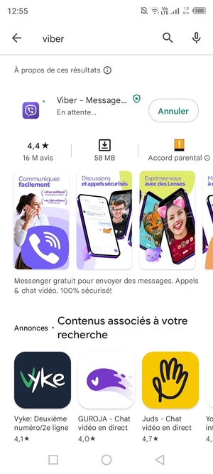 Sélectionnez l'appli