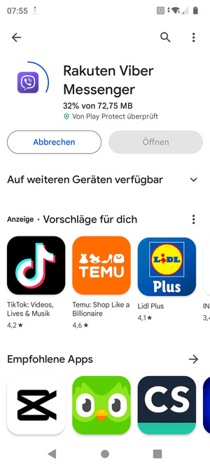 Warten Sie, bis der Installationsprozess  beendet ist
