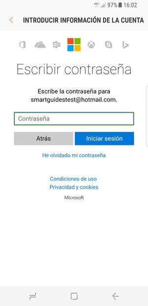 Introduzca su contraseña y seleccione Iniciar sesión