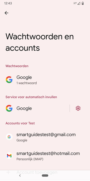 Selecteer uw Google-account