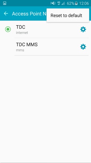 Select Reset to default