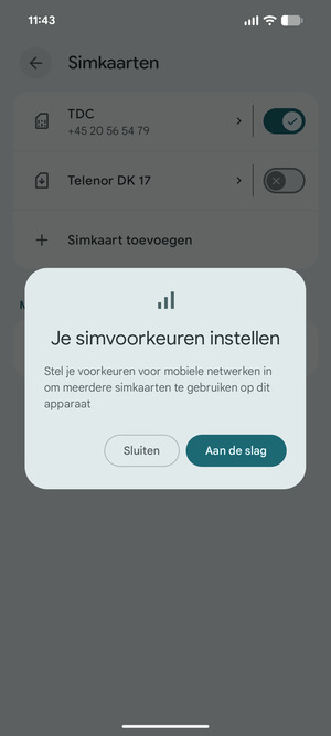Selecteer Aan de slag