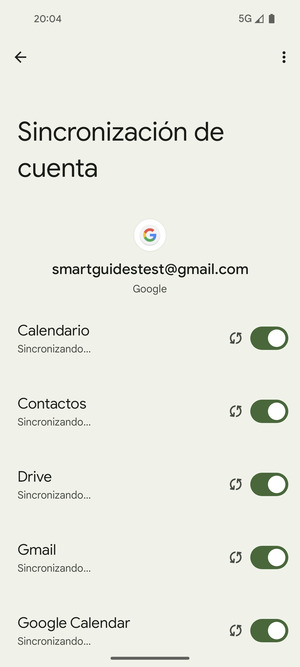 Su información será sincronizada