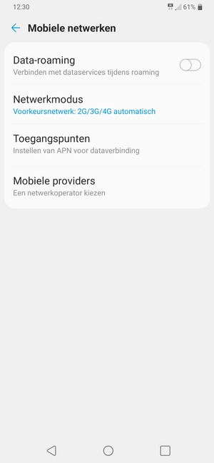 Selecteer Toegangspunten
