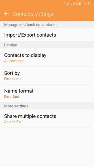 Select Import/Export contacts