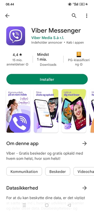 Vælg Installer