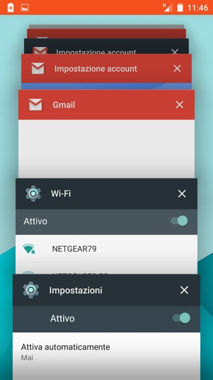 Scorri verso destra le app per chiuderle