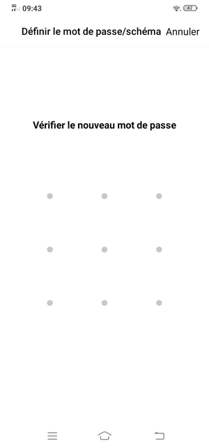 Dessinez de nouveau le schéma de déverrouillage