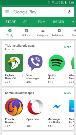 Vælg søgefeltet