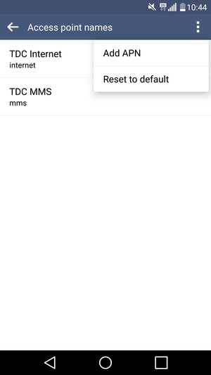 Select Reset to default