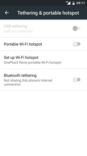 Select Set up Wi-Fi hotspot