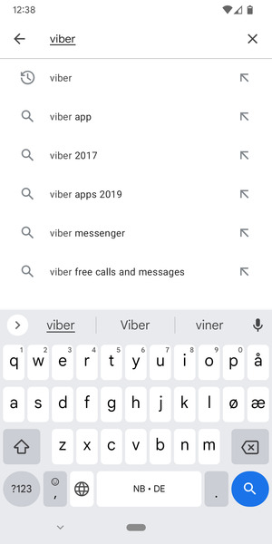 Skriv inn applikasjonsnavnet og velg Søk
