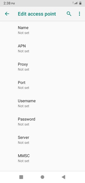 Enter Internet information