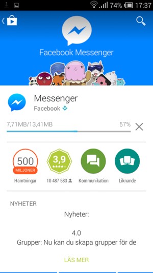 Vänta på att installationsprocessen avslutas