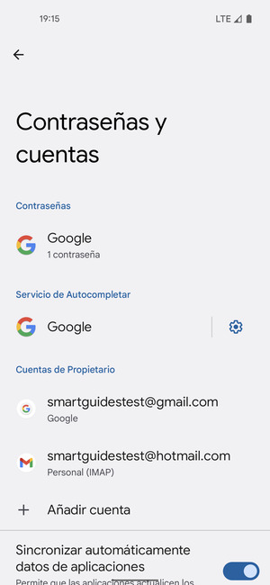 Seleccione su cuenta Google