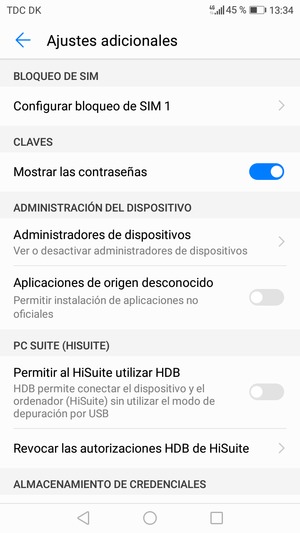 Seleccione Configurar bloqueo de SIM