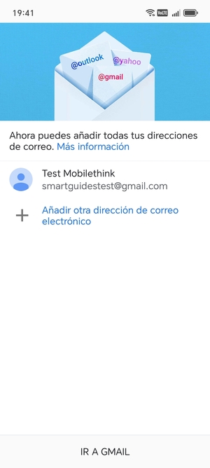 Seleccione IR A GMAIL