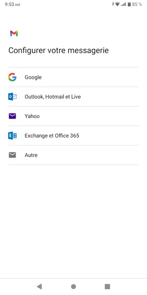 Sélectionnez Google