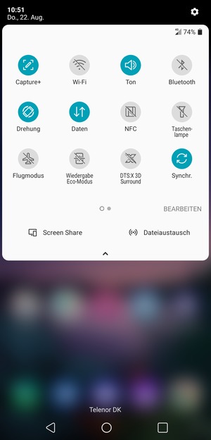 Streifen Sie nach links
