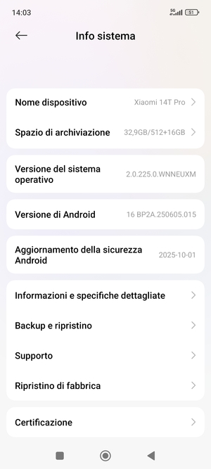 Scorri e seleziona Backup e ripristino